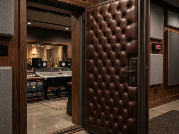 Acoustic Padded Leather Doors
