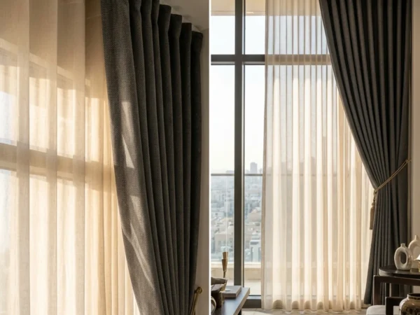 Double Layer Wave Curtains