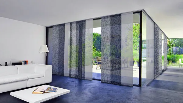 Panel Glide Curtains in Riyadh – Clean Architectural Solutions for Open Plans